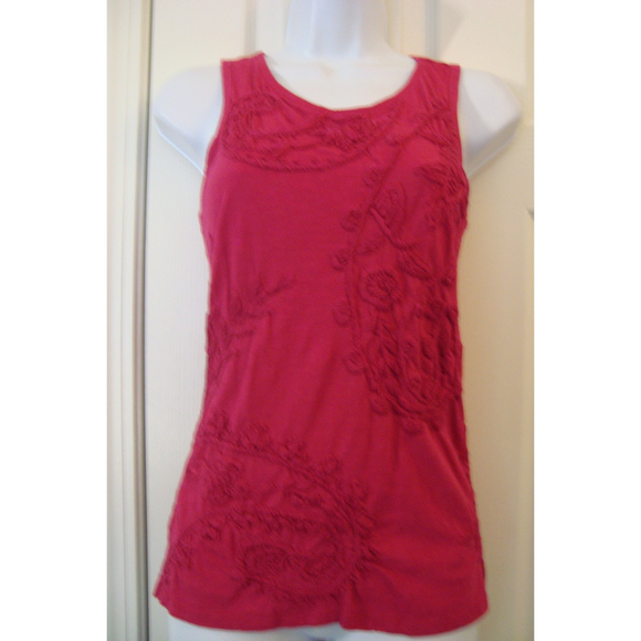 Lucky Brand Magenta Embroidered Tank Top Size XS - Picture 2 of 6